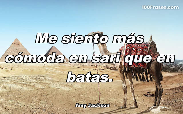 Me siento más cómoda en sari que en batas.